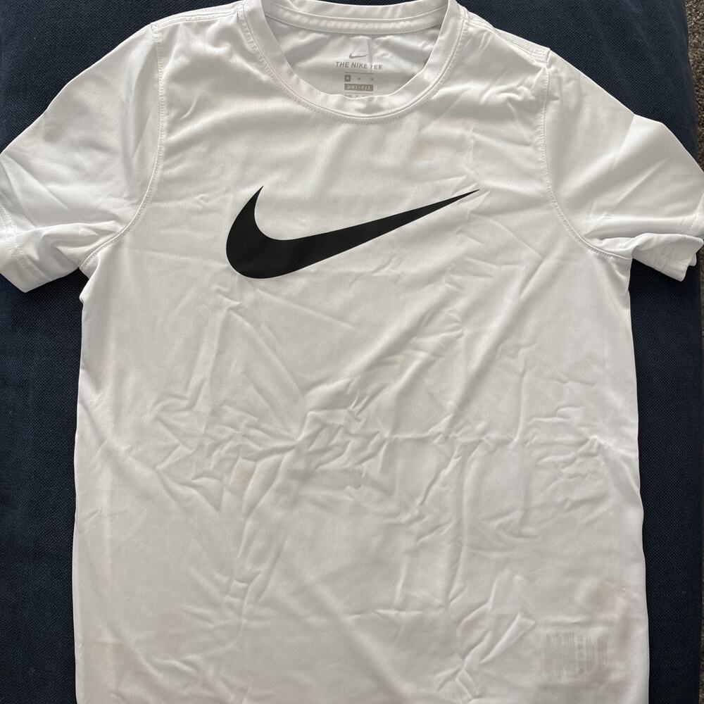 Nike Tee Boys Medium White Dri Fit Shirt